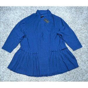 Lane Bryant Open Front Cardigan Sweater Women's 18/20 Blue Rayon Nylon NEW